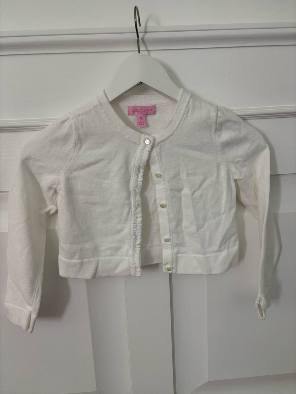Lilly Pulitzer White Girls' Cropped Cardigan